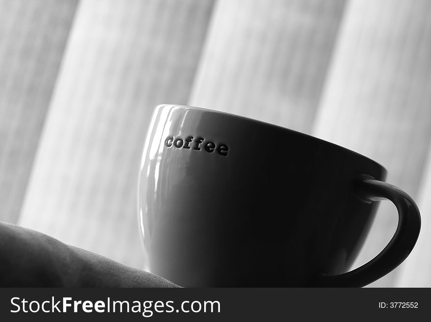 Coffe cup in black and white. Coffe cup in black and white