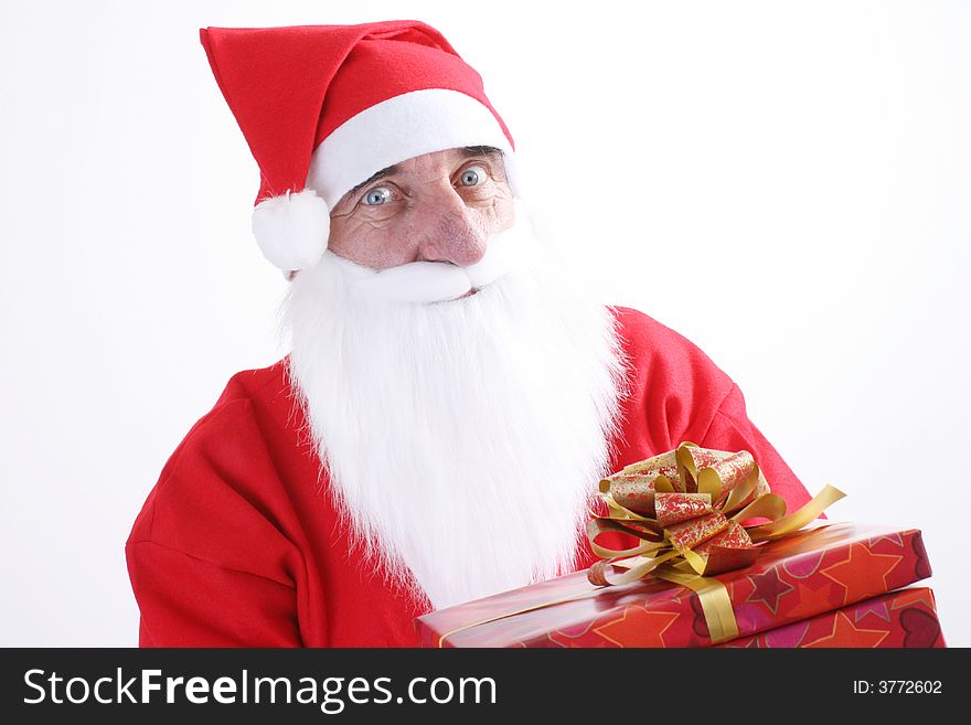 Isolated santa on white background