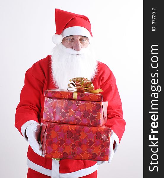 Isolated santa on white background