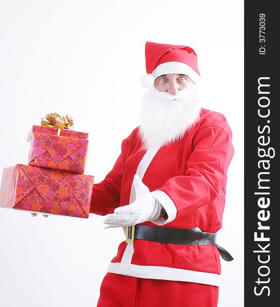 Isolated santa on white background