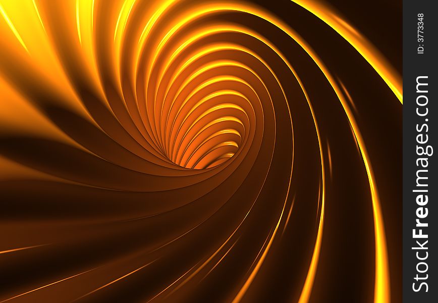 A beautiful abstract orange vortex. A beautiful abstract orange vortex