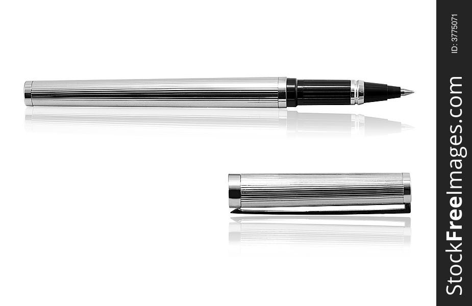 Pen on white background