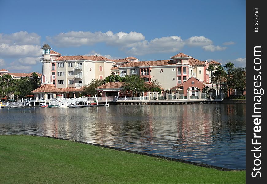Vacation Resort Buildings & Lake 9