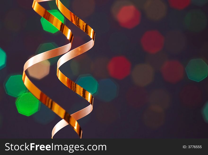 An image of ribbons on christmas background
