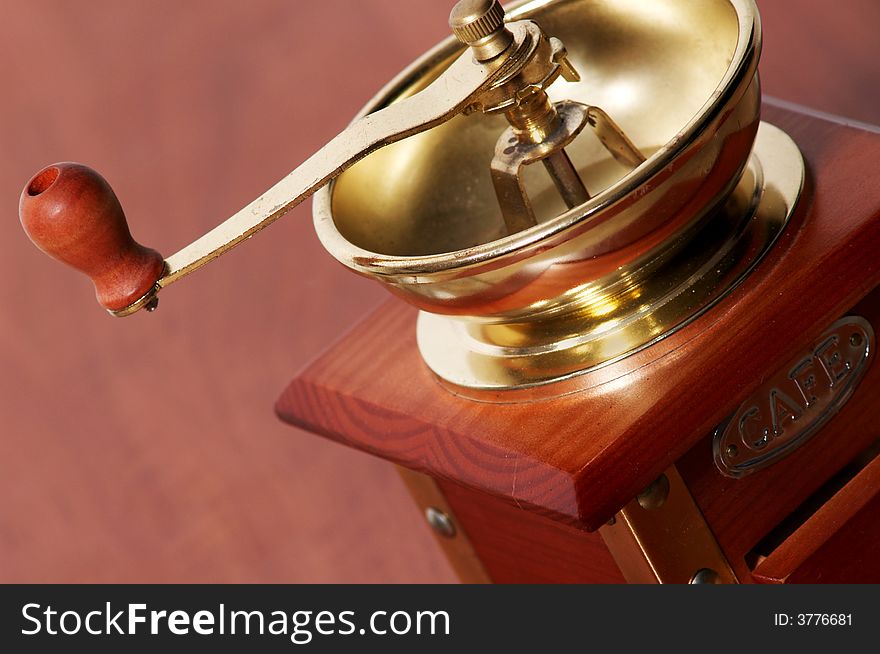 An image of retro coffee mill. An image of retro coffee mill