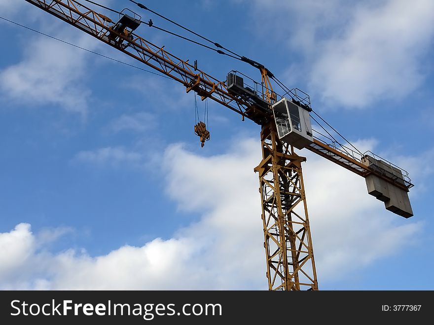 Close-up of the Construction crane