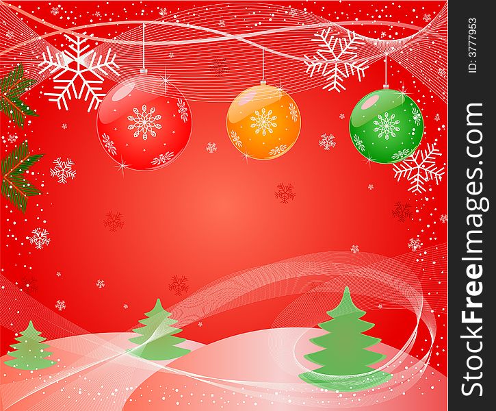 Abstract  Christmas background - vector illustration. Abstract  Christmas background - vector illustration