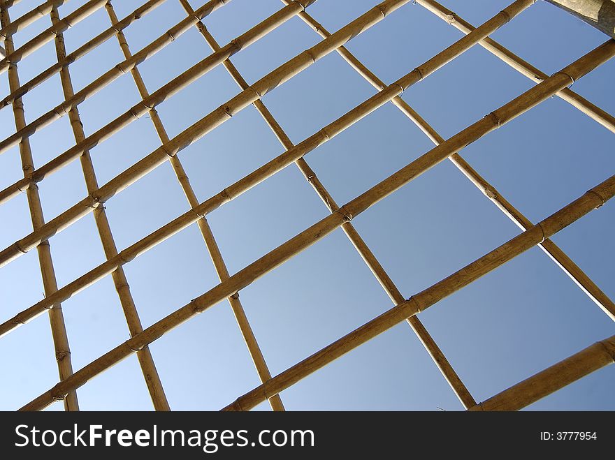 Cross fence made by bamboo stick. Cross fence made by bamboo stick