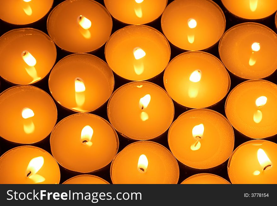 Background composed of round candels. Background composed of round candels