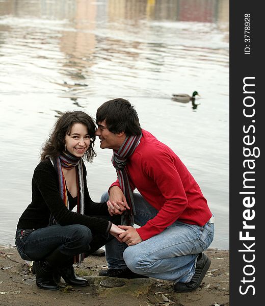 Happy Couple near the River