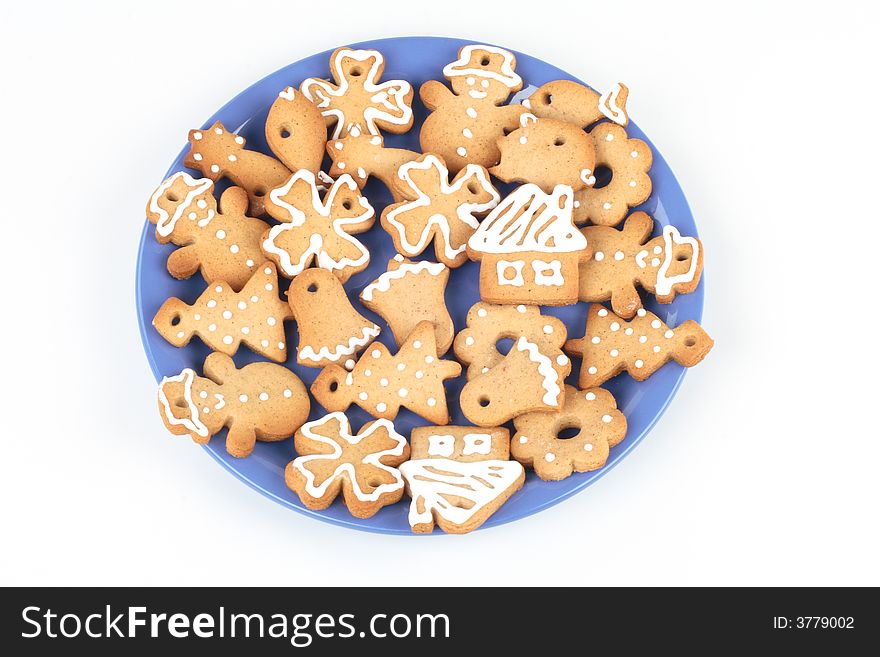Gingerbread cookies on a plate