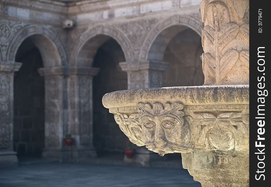 Courtyard At Arequipa, Peru