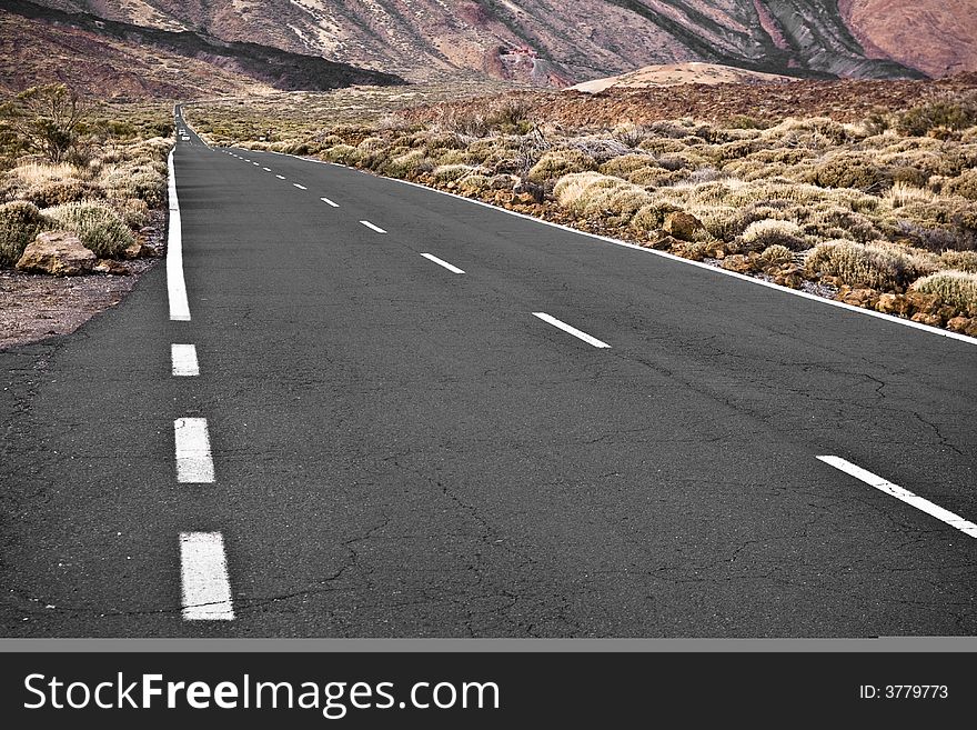 This is the road around Teide volcano, Canary islands. This is the road around Teide volcano, Canary islands