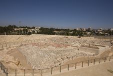 Model Of Ancient Jerusalem, New City In Background Royalty Free Stock Image Model Of Ancient Jerusalem, New City In Background Royalty Free Stock Image