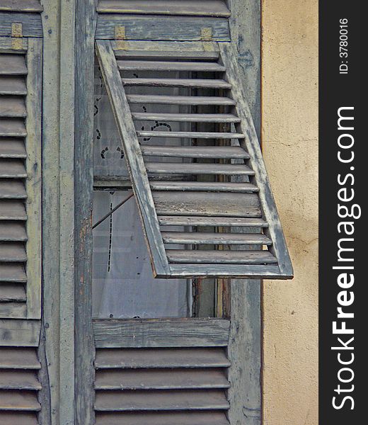 Details of a window in the center of Turin. Details of a window in the center of Turin