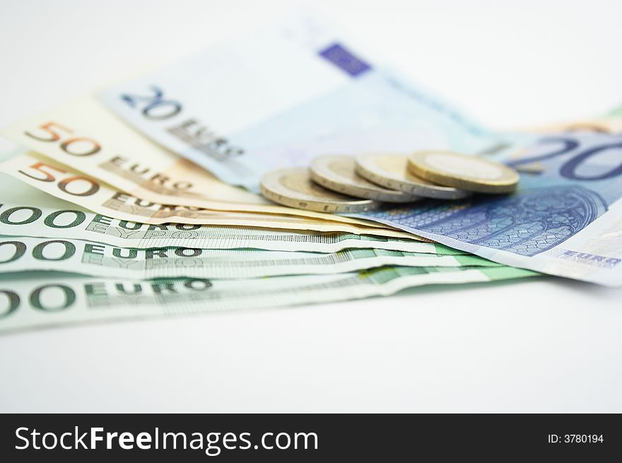 Money on white background, isolated