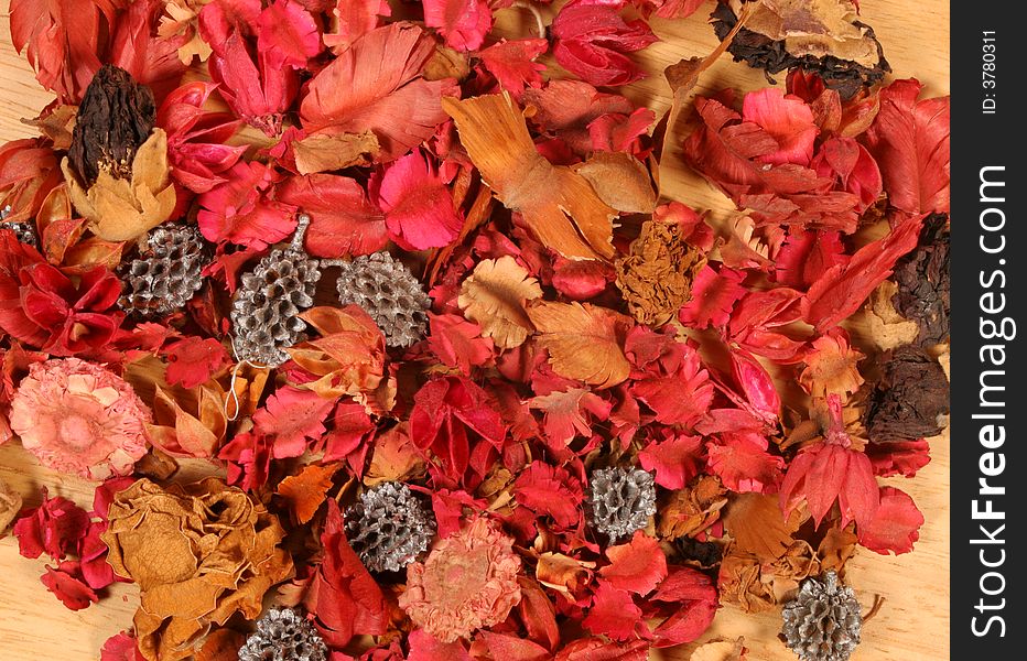 Dried flowers petals and spices make a Pot- Pourri. Dried flowers petals and spices make a Pot- Pourri