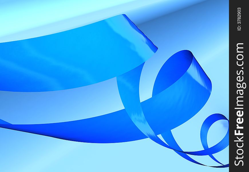 Abstract 3d background blue with ribbons