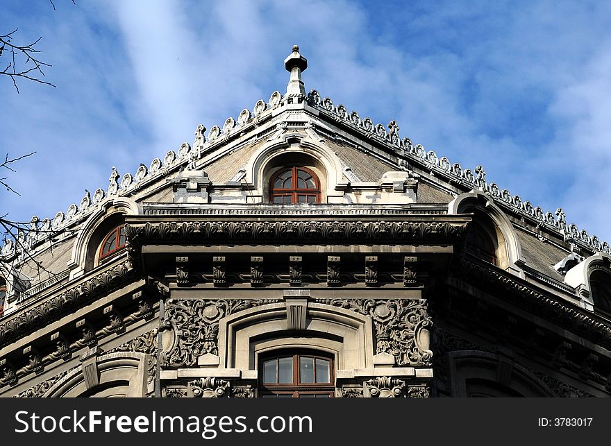 Detail from modern architecture with nests