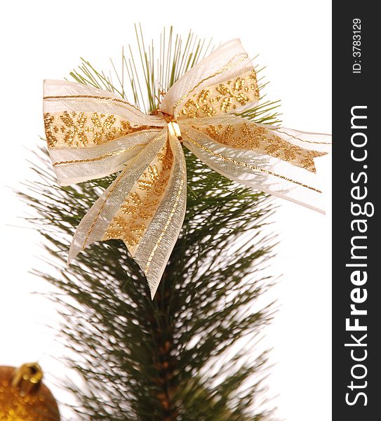 The new year's fir with a decoration