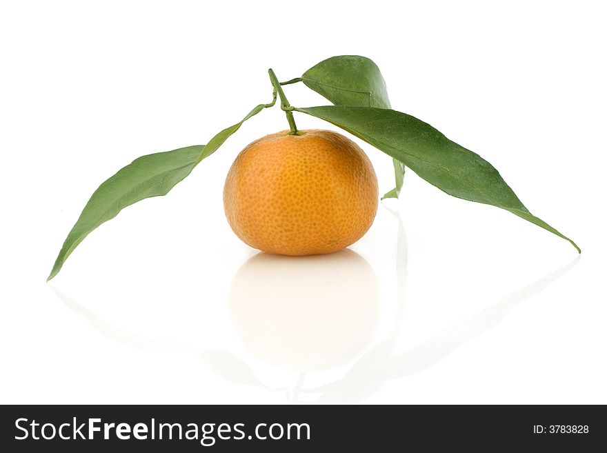 Mandarine isolated on white background