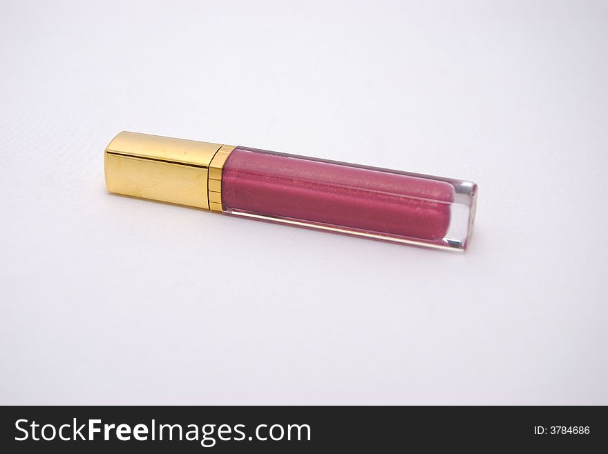 A lipstick on a white isolated background