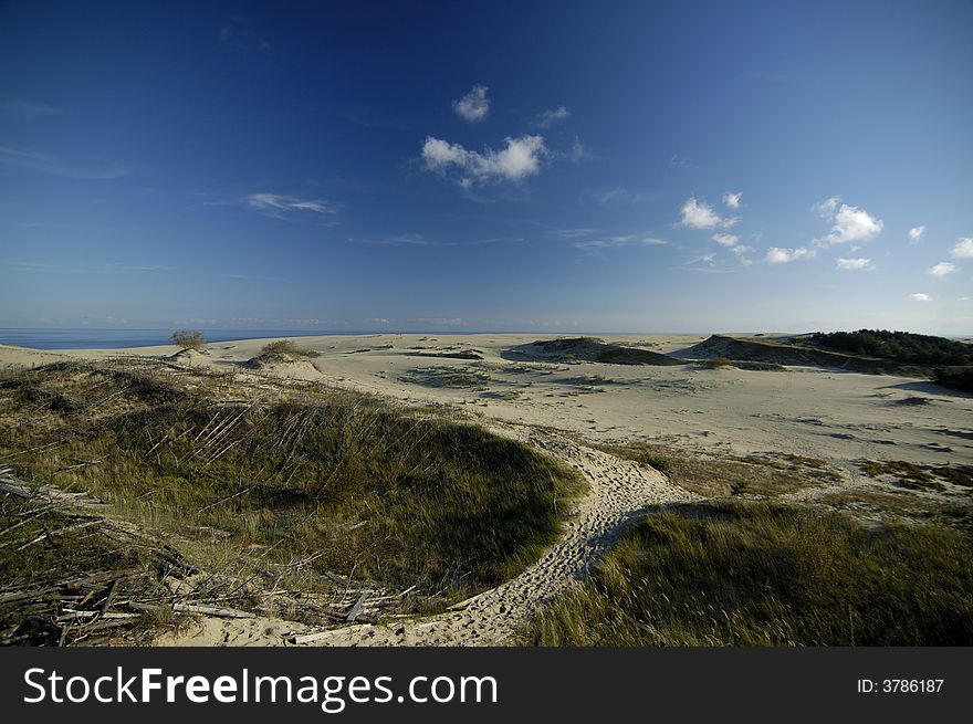 Sand dunes on Kurshskaya spit