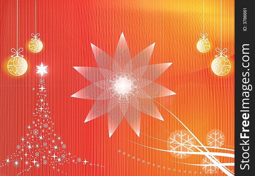 CHRISTMAS background with Christmas decoration