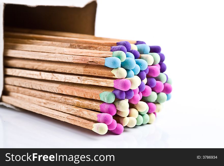 Shoot of matches on the white background. Shoot of matches on the white background..