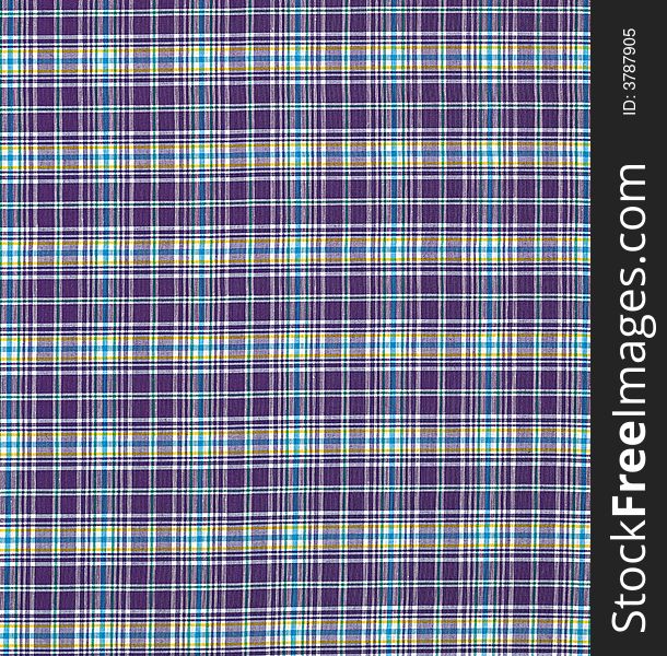 Close-up of a checked table cloth