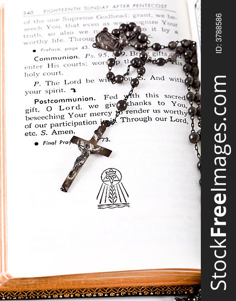 Shoot of Bible and rosary. Shoot of Bible and rosary.