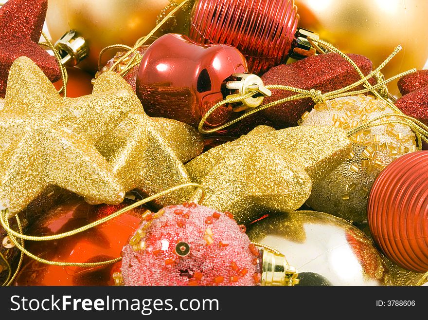A christmas ornament - seasonal decoration - close up. A christmas ornament - seasonal decoration - close up