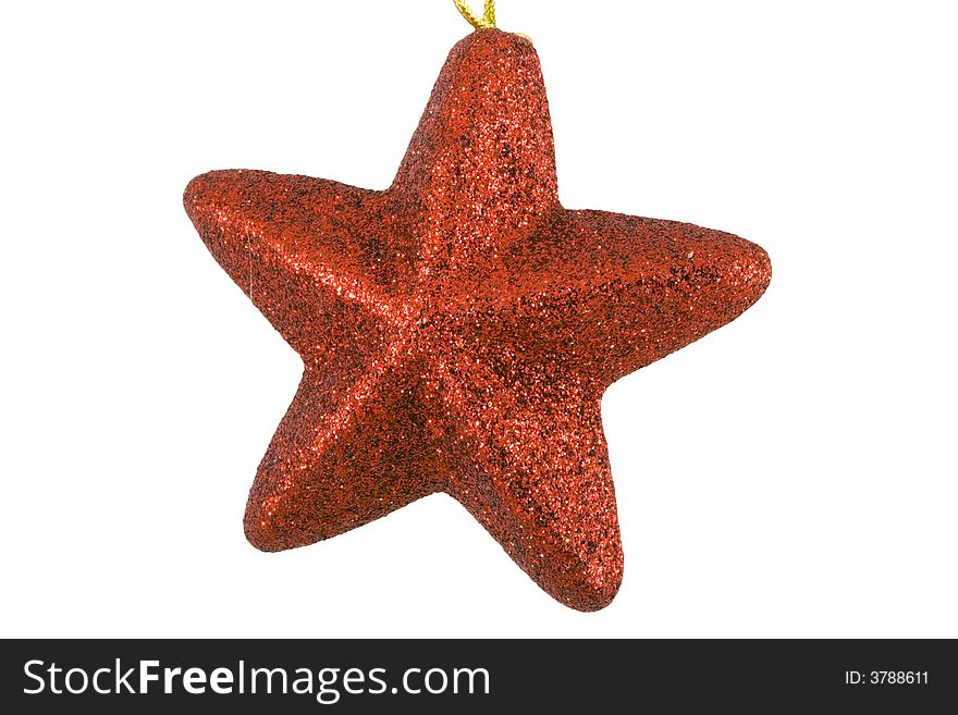 A christmas ornament - seasonal decoration - isolated - close up. A christmas ornament - seasonal decoration - isolated - close up