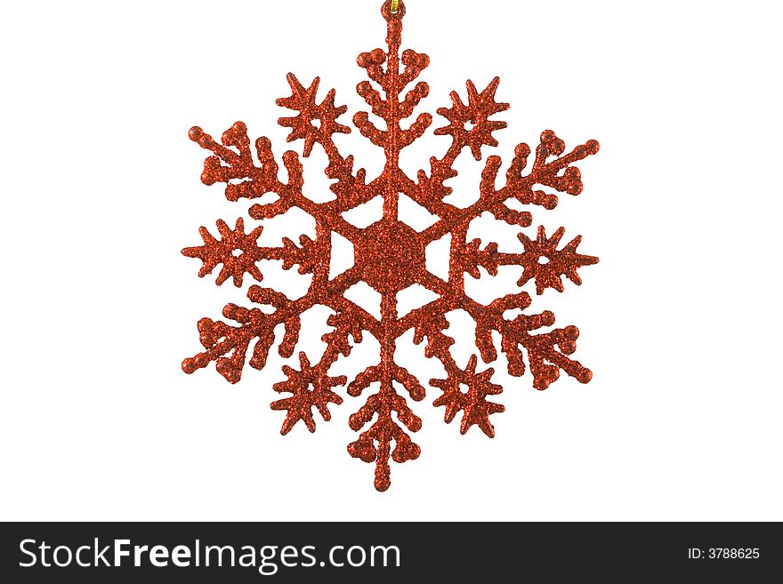 A christmas ornament - seasonal decoration - isolated - close up. A christmas ornament - seasonal decoration - isolated - close up