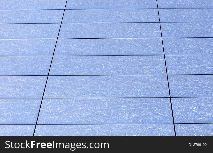 High blue Windows of modern business building