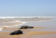 The Atlantic Ocean In Portugal Royalty Free Stock Image