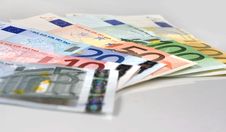 Spread Of Euro Banknotes Stock Image Spread Of Euro Banknotes Stock Image