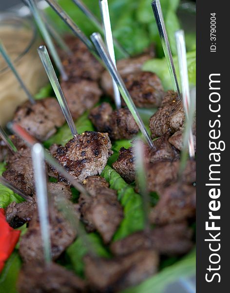 An image of delicious beef kabob appetizers