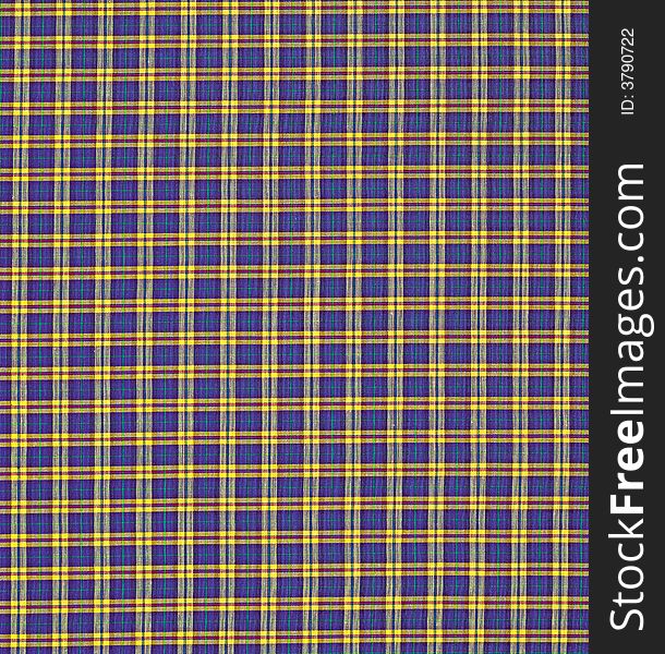 Close-up of a checked  table cloth