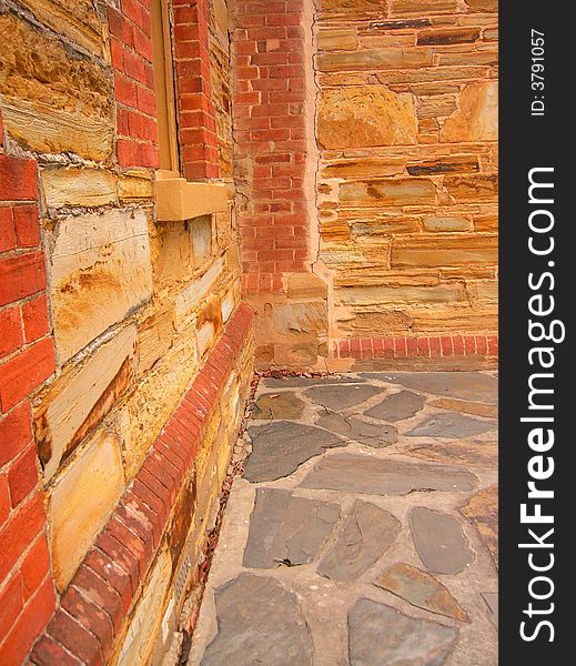 Photo taken at historic Willunga featuring architectural detail (sandstone) of the old court house building (South Australia). Photo taken at historic Willunga featuring architectural detail (sandstone) of the old court house building (South Australia).