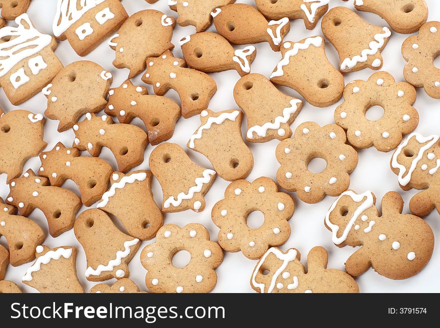 Christmas gingerbread cookies- snowmen, bells, pigs..