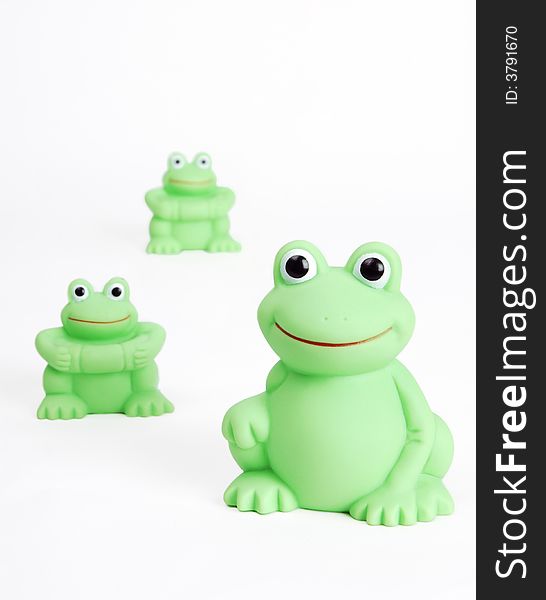 Rubber Frog Isolated on White