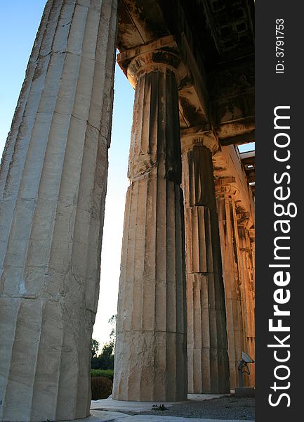 A part of Ifestos temple the ancient Greek god of sea. A part of Ifestos temple the ancient Greek god of sea