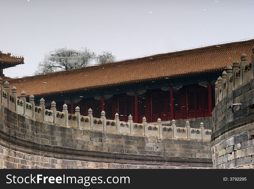 The image of the palace in the water