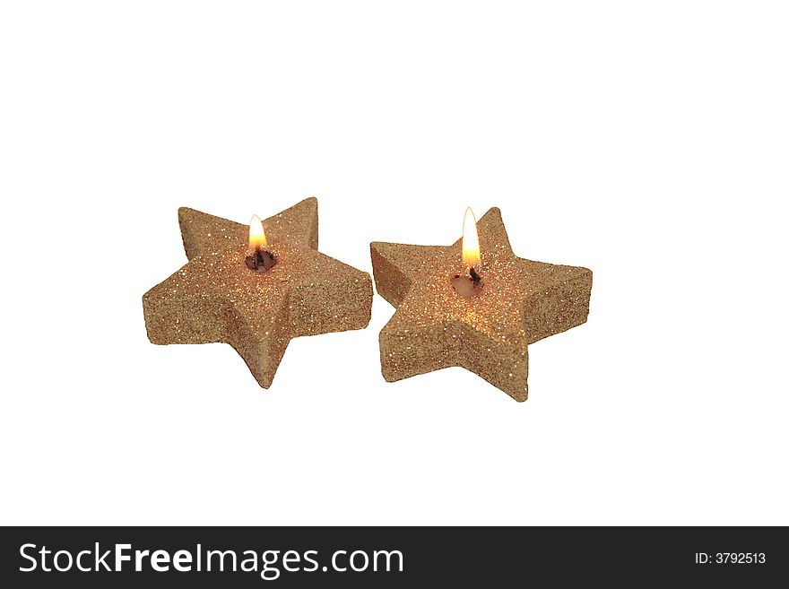 Star Candles With Clipping Path