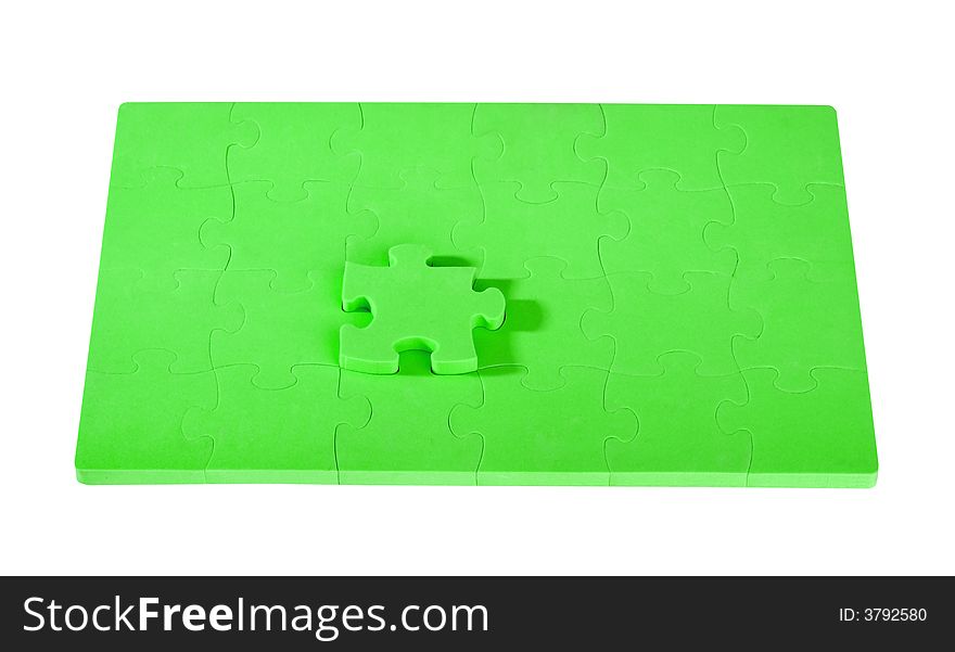 Jigsaw Puzzle isolated on white background