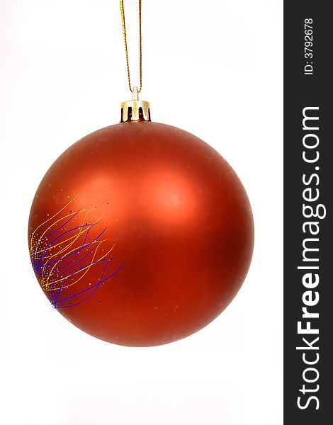 Christmas balls on a white background