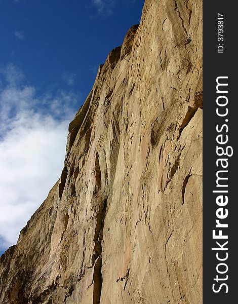 Rock Climbing wall at Smith Rocks State Park in central Oregon. Rock Climbing wall at Smith Rocks State Park in central Oregon.