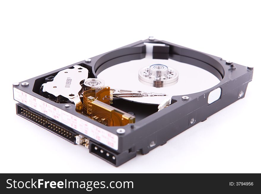 Hard disk on white background. Hard disk on white background