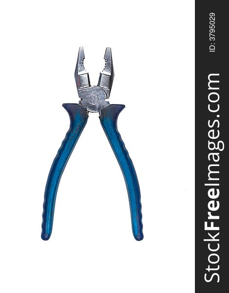 Isolated pliers on white background